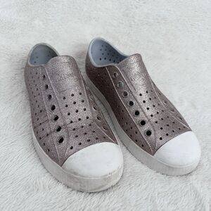 Native Shoes Womans Size 9 Bling Slip On Glittered Sneakers